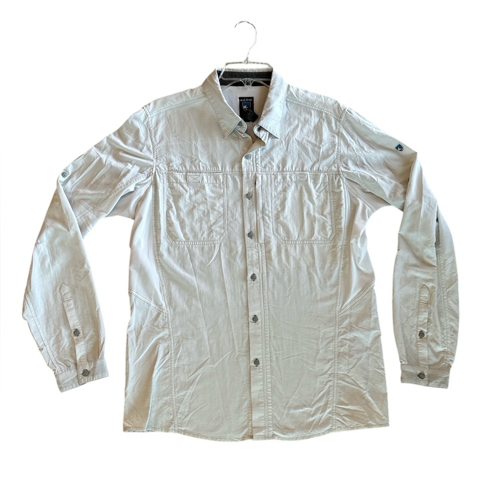 Kuhl Men's Nylon lightweight long sleeves breathable Hiking Fishing Shirt Medium